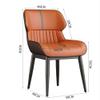 Chair Metal Legs PU Leather Seat Waterproof Non-Slip Leisure Chair Ergonomic Breakfast Chair for Living Room Bedroom Restaurant Office (Color : D) view 3