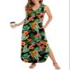 Arolina Maxi Dress for Women Tropical Summer V Neck Sleeveless Split Long Beach Dresses Casual Loose Sundress with Pockets view 3