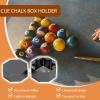 equlup Universal Pool Cue Chalk Holder, 3.5cm/1.4in Diameter 3.1cm/1.2in Height Billiard Case Octagonal Closure Box Portable Pool Cue Chalk Cube for Billiards Stick(Black) view 2