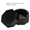 equlup Universal Pool Cue Chalk Holder, 3.5cm/1.4in Diameter 3.1cm/1.2in Height Billiard Case Octagonal Closure Box Portable Pool Cue Chalk Cube for Billiards Stick(Black) view 3