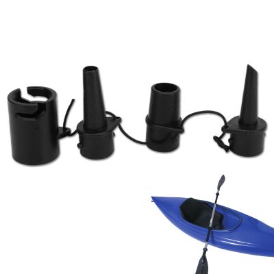 equlup Air Pump Inflator Adapter, 3PCS Inflatable Boat Pump Adapter Plastic Inflatable Pump Nozzles Head Black Paddle Board Pump Nozzles for Inflatable Boats