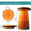 ALEVMOOM Upgraded XXL 50 Portable Collapsible Stool with Cushion,Telescoping Folding Stool for Adults,Yet More Sturdy Camping Stool with Load Capacity 1000lbs,for Outdoor Garden Hiking BBQ view 2