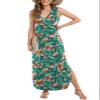 Arolina Maxi Dress for Women Tropical Summer V Neck Sleeveless Split Long Beach Dresses Casual Loose Sundress with Pockets view 1