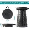 ALEVMOOM 2025 XXL 19.7" Collapsible Stool with Cushion, Capacity 1000lbs Portable Stools for Adults Heavy Duty, Adjustable Height Telescoping Folding Stool, for Outdoor Camping Travel Hiking Fishing view 3