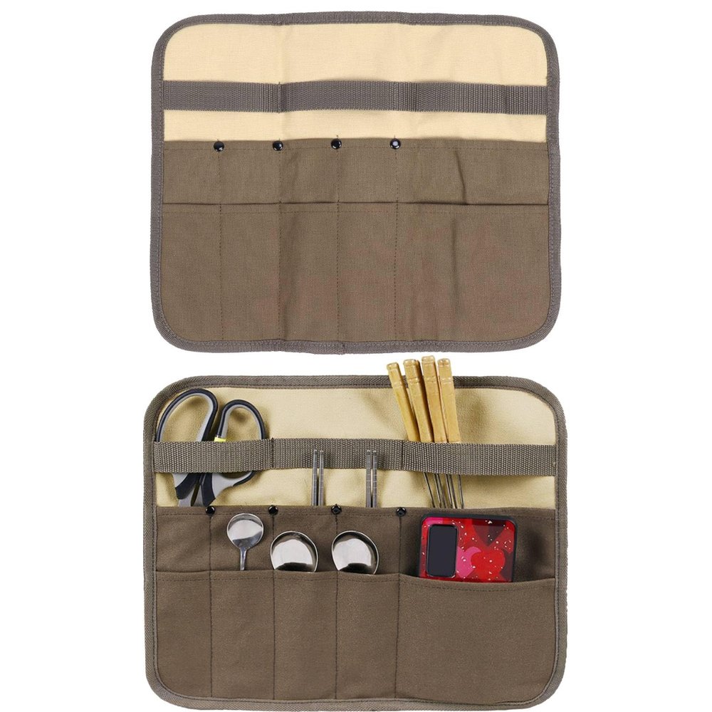 2PCS Camping Storage Bag, Camping Travel Cooking Utensils Organizer,Travel Bag Portable Pouch Hanging BBQ Camp Cookware Bag for Outdoor Picnic