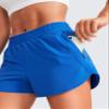 CRZ YOGA Dolphin Athletic Shorts for Women 3" - High Waisted Quick Dry for Running Workout Gym Track with Zip Pocket Sparkle Blue X-Small view 3