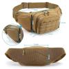 SPECIAL PIE Outdoor Tactical Fanny Pack Waist Bag with MOLLE Pouch for EDC & Military Activities (Black) view 4