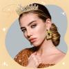 Loetere 12 Pcs Crystal Tiara and Princess Crown with Comb Crown Rhinestone Women Tiara Headpiece Queen Hair Accessories for Birthday Party Wedding Prom Halloween Cosplay Costume(Gold) view 3