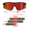 ER00 S598 Wrap Arround Small Baseball Sunglasses for Youth Kids Women, Running Cycling Outdoor Sports Shades ANSI Z87.1 Safety Padel Tennis view 4
