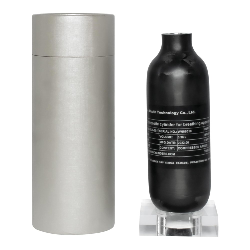 TUXING New Model 4500Psi Carbon Fiber Air Tank,0.36L/360CC/21Cu in Pcp Air Tank,HPA Composite Cylinder for PCP Airgun Charging System Paintball Fill Station