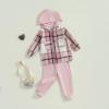 MERSARIPHY Toddler Baby Boy Outfits Baby Plaid Hoodies Flannel Jacket + Drawstring Pants Baby Fall Winter Clothes (Pink, 5-6 Years) view 4