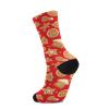 Wusikd Christmas Gingerbread Cookies Socks for Women and Men Red Long Socks for Athletic Running 2 view 4