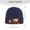Knit Slouchy Beanie Hats for Men Women Santa Claus with Box Warm Cozy Knitted Cuffed Cap Winter Thick Ski Cap Navy Blue view 2