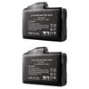 BE-TOOL 7.4V 2200mAh Lithium Polymer Batteries - 2 Pcs Rechargeable Li-Polymer Electric Batteries for Heated Gloves Socks Hats Jacks. Support Female DC Jack