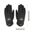 Autism Awareness Women's Winter Suede Gloves Warm Soft Texting Gloves Fashion Dress Gloves Black-Style view 2