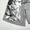 DIOTSR Mens Graphic Print Shorts Cool Mesh Basketball Shorts Casual Flat Front Shorts Summer Drawstring (Stone Statue - Gray,Medium) view 4