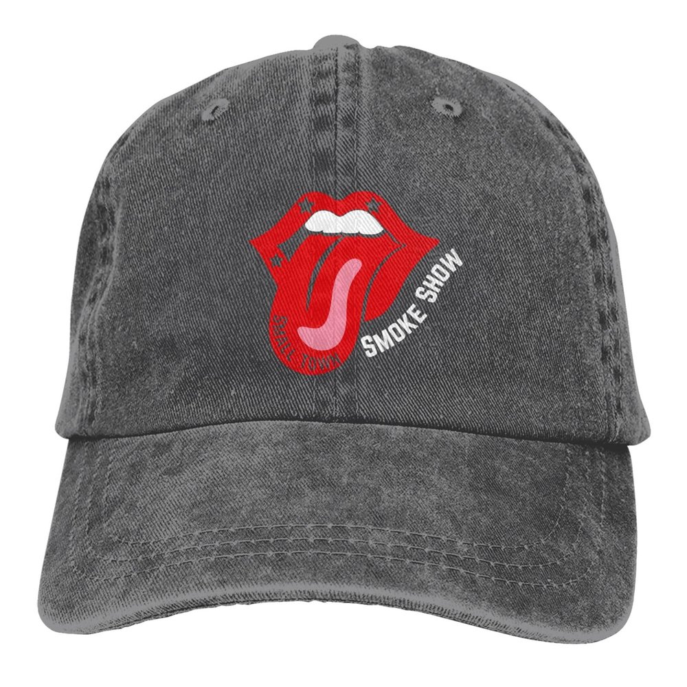 Renzund Small Town Smoke Show Funny Hat Washed Cowboy Cotton Baseball Cap Deep Heather