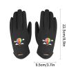 Colourful Hot-Air Balloons Women's Winter Suede Gloves Warm Soft Texting Gloves Fashion Dress Gloves Black-Style view 2