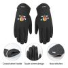 Colourful Hot-Air Balloons Women's Winter Suede Gloves Warm Soft Texting Gloves Fashion Dress Gloves Black-Style view 4