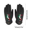 Italy Flag Map Women's Winter Suede Gloves Warm Soft Texting Gloves Fashion Dress Gloves Black-Style view 2