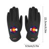 Colorado Flag Baseball Women's Winter Suede Gloves Warm Soft Texting Gloves Fashion Dress Gloves Black-Style view 2