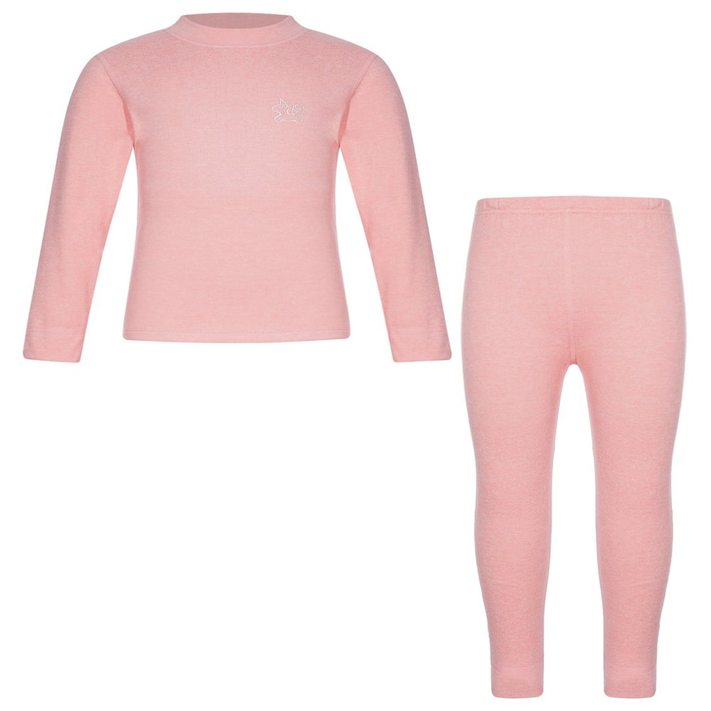 Fldy Kids Girls Boys Thermal Underwear Set Fleece Lined Base Long Johns Set Compression Undershirt Top & Tights Bottoms Pink 15-16