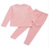 Fldy Kids Girls Boys Thermal Underwear Set Fleece Lined Base Long Johns Set Compression Undershirt Top & Tights Bottoms Pink 15-16 view 3