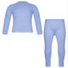 Fldy Kids Girls Boys Thermal Underwear Set Fleece Lined Base Long Johns Set Compression Undershirt Top & Tights Bottoms Blue 13-14 view 1