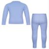 Fldy Kids Girls Boys Thermal Underwear Set Fleece Lined Base Long Johns Set Compression Undershirt Top & Tights Bottoms Blue 13-14 view 2