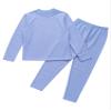 Fldy Kids Girls Boys Thermal Underwear Set Fleece Lined Base Long Johns Set Compression Undershirt Top & Tights Bottoms Blue 13-14 view 3