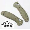 1Set Scale Handle Fits for Griptilian 551, Micarta Knife Handle Patch with Screws (Size : Green) view 1