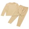 Fldy Kids Girls Boys Thermal Underwear Set Fleece Lined Base Long Johns Set Compression Undershirt Top & Tights Bottoms Yellow 13-14 view 3