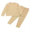 Fldy Kids Girls Boys Thermal Underwear Set Fleece Lined Base Long Johns Set Compression Undershirt Top & Tights Bottoms Yellow 13-14 view 4