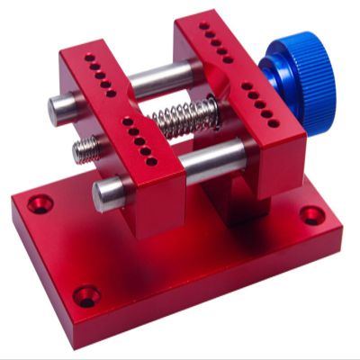 Adjustable Watch Case Holder Large Watch Case Vise Professional Watch Case Holder Tool Movement Repair Tool Watchmaker Tool for Watch Back Case Opening Battery Changing (Red)