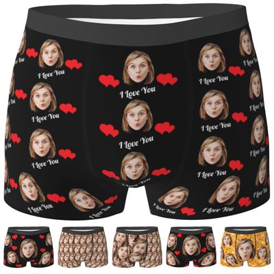 Custom Underwear with Face - Personalized Boxers for Men - Funny Boxers - S Stl-23