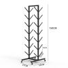 FEITJMMW Yoga Mat Storage Rack with Wheels Home Yoga Studio Multi-Layer Storage Rack Put Foam Roller Exercise Fitness Equipment Removable Shelves view 2