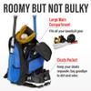 Tonesport Baseball Bag - Backpack for Baseball, Softball, Tball - Adults & Youth Bat Bag - Royal Blue view 2