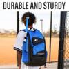Tonesport Baseball Bag - Backpack for Baseball, Softball, Tball - Adults & Youth Bat Bag - Royal Blue view 3