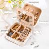 URSKYTOUS Travel Jewelry Case For Women Girls Jewelry Box Mini Jewelry Organizer Holder for Women Portable Personalized Teens Girls Birthday Gifts for Friends Sister Mom Bridesmaid HerWhite P view 4