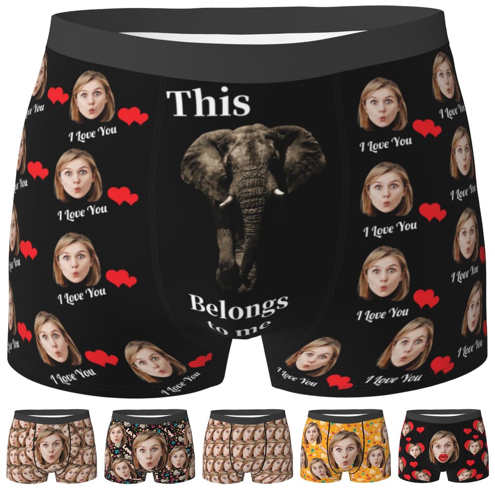 Custom Boxers with Face on Them Custom Underwear for Boyfriend Christmas Birthday Gift Ideas Personalized Boxers for Men Funny Boxers S Stl-24