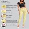 Hybrid & Company Womens Hyper Ultra Stretch Comfy Skinny Leg Work Casual Pants P44876SK PASTELYELLOW S view 2