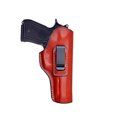 Leather Concealed Clips Carry Holster Fits Most 1911 Guns, Handmade, IWB Gun Holster, Fast Draw, Right Handed, PulsarHolster (Brown, 1911 5" Barrel)
