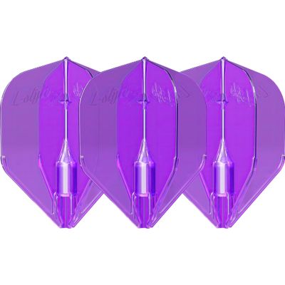 LSTYLE Dart Flights - L3 EZ Fantom Shape - Purple | Set of 3 | for Soft & Steel Tip Darts