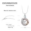 constantlife Eagle Cremation Jewelry Urn Necklace for Ashes Stainless Steel Crystal Circle Memorial Pendant Loss Human Pet Eternity Keepsake Gift for Women Men (Customize) view 4