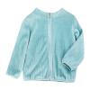 AMIMOJY Little/Big Kids Boys And Girls Long Sleeved Coral Fleece Jacket Stand Collar Zipper Stripe Pattern (Green-1, 2-3 Years) view 1