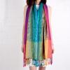 Women's Retro Vintage Pattern Tassel Poncho Shawl Cape Wraps For Women Scarfs for Women Fall Winter Scarves (E, A) view 2