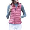 Womens Vests Puffer Jackets Sleeveless Winter Coats Warm Stand Collar Lightweight Quilted Jackets Casual Down Coat Vest view 3