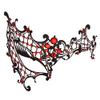 Women's Masks Ultra Light Metal Masks Shiny Metal Rhinestone Beautiful Party Evening Ball Masks Mouthpiece (E-Small One Eye-Black with red diamonds) view 1