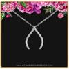 A Charmed Impression Gold Wishbone Ring Holder Necklace view 4