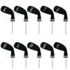 LeFeng 10 Pieces 4-9/A/P/S/X Knitted Golf Iron Head Covers Set Lightweight and Durable Material Multiple Patterns Golf Club Head Covers (Black) view 1